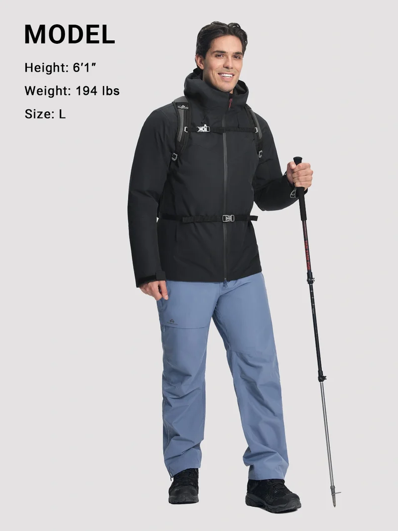 Men's 3-in-1 Waterproof Ski Jacket with Puffer Liner