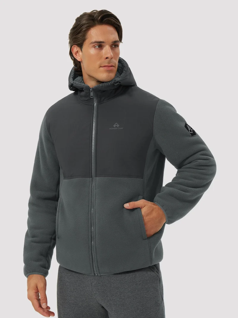 Men's Anti-Pilling Sherpa-Lined Full-Zip Fleece Jacket