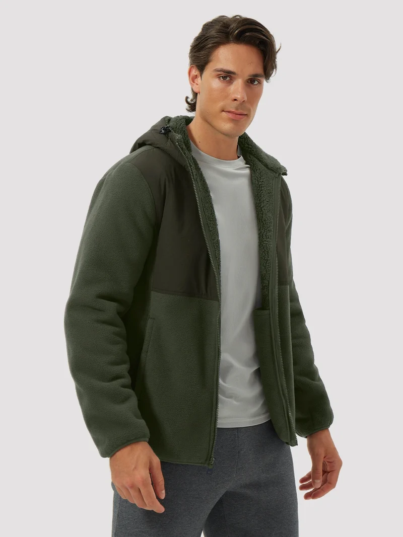 Men's Anti-Pilling Sherpa-Lined Full-Zip Fleece Jacket