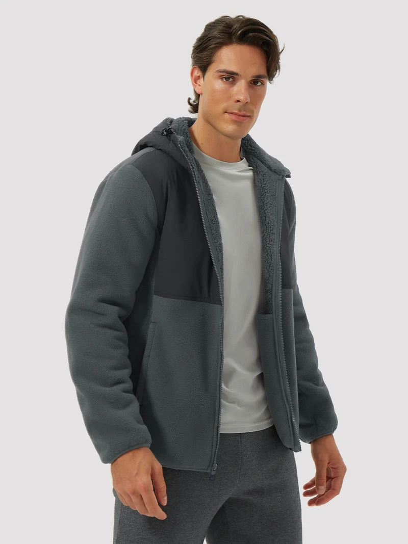 Men's Anti-Pilling Sherpa-Lined Full-Zip Fleece Jacket
