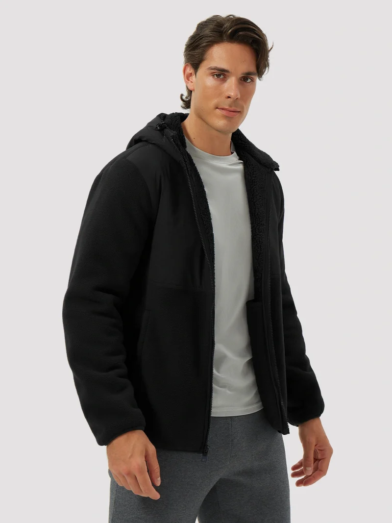 Men's Anti-Pilling Sherpa-Lined Full-Zip Fleece Jacket