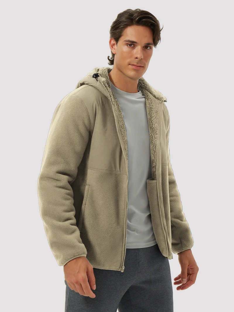 Men's Anti-Pilling Sherpa-Lined Full-Zip Fleece Jacket