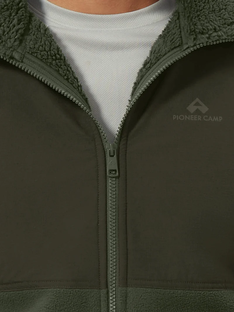 Men's Anti-Pilling Sherpa-Lined Full-Zip Fleece Jacket