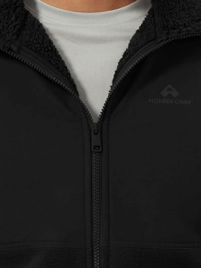 Men's Anti-Pilling Sherpa-Lined Full-Zip Fleece Jacket