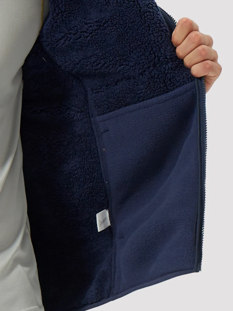 Men's Anti-Pilling Sherpa-Lined Full-Zip Fleece Jacket