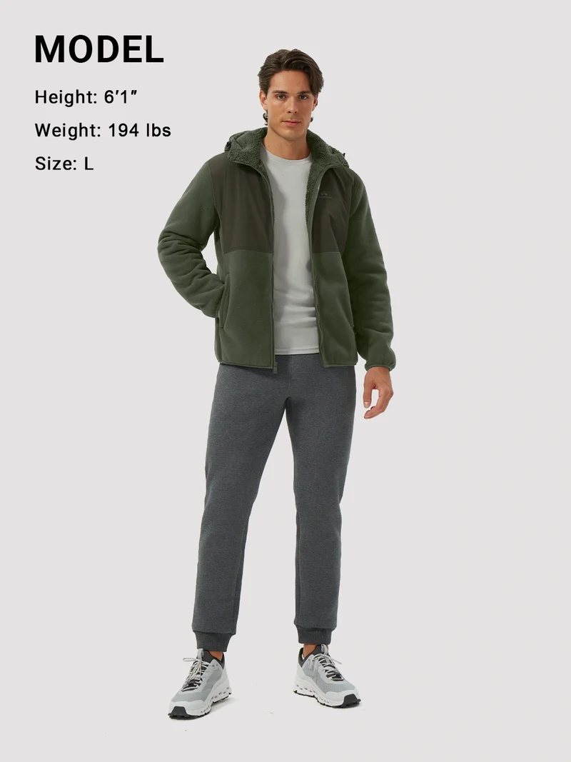 Men's Anti-Pilling Sherpa-Lined Full-Zip Fleece Jacket