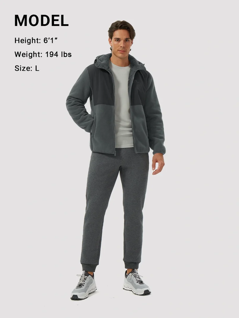 Men's Anti-Pilling Sherpa-Lined Full-Zip Fleece Jacket