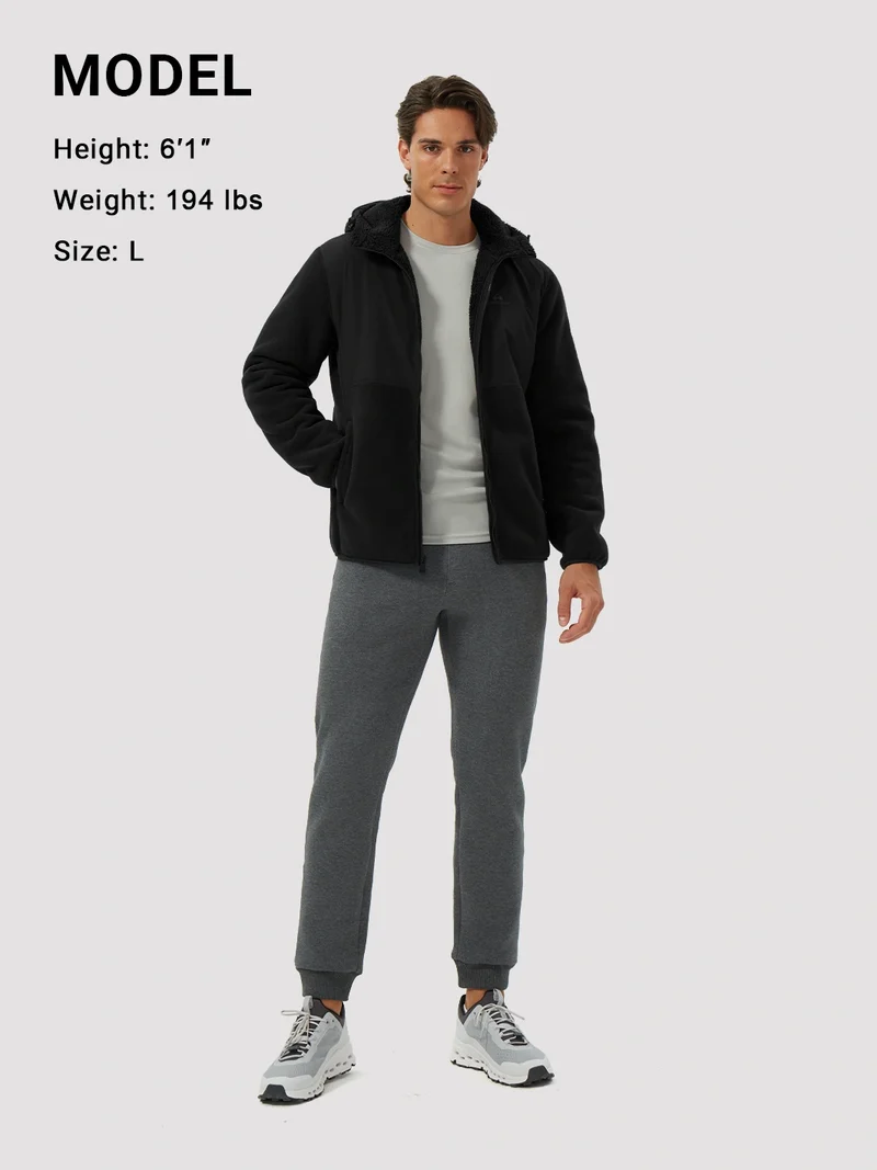 Men's Anti-Pilling Sherpa-Lined Full-Zip Fleece Jacket