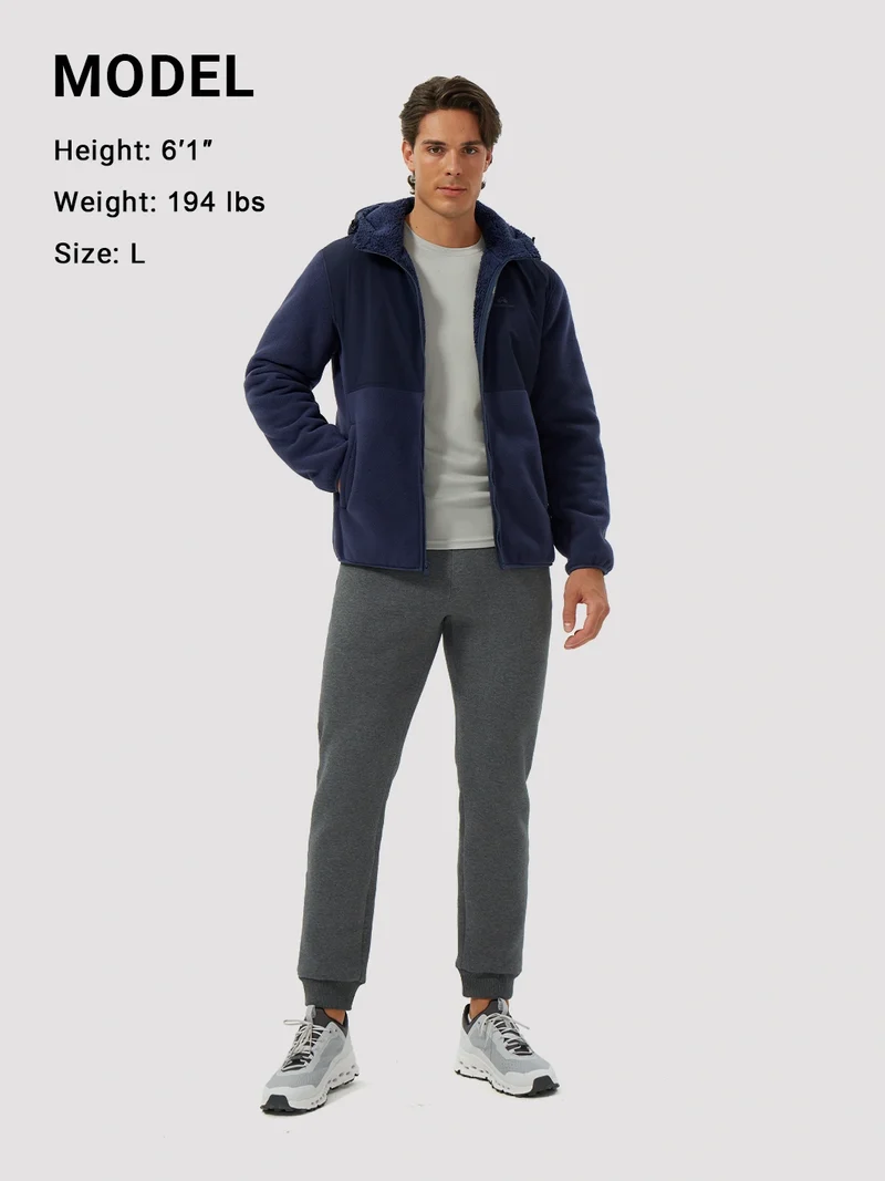 Men's Anti-Pilling Sherpa-Lined Full-Zip Fleece Jacket