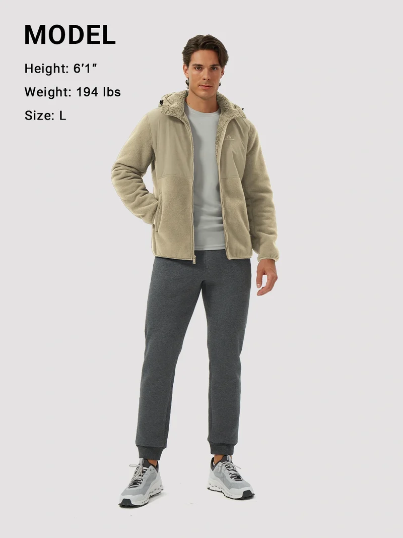 Men's Anti-Pilling Sherpa-Lined Full-Zip Fleece Jacket