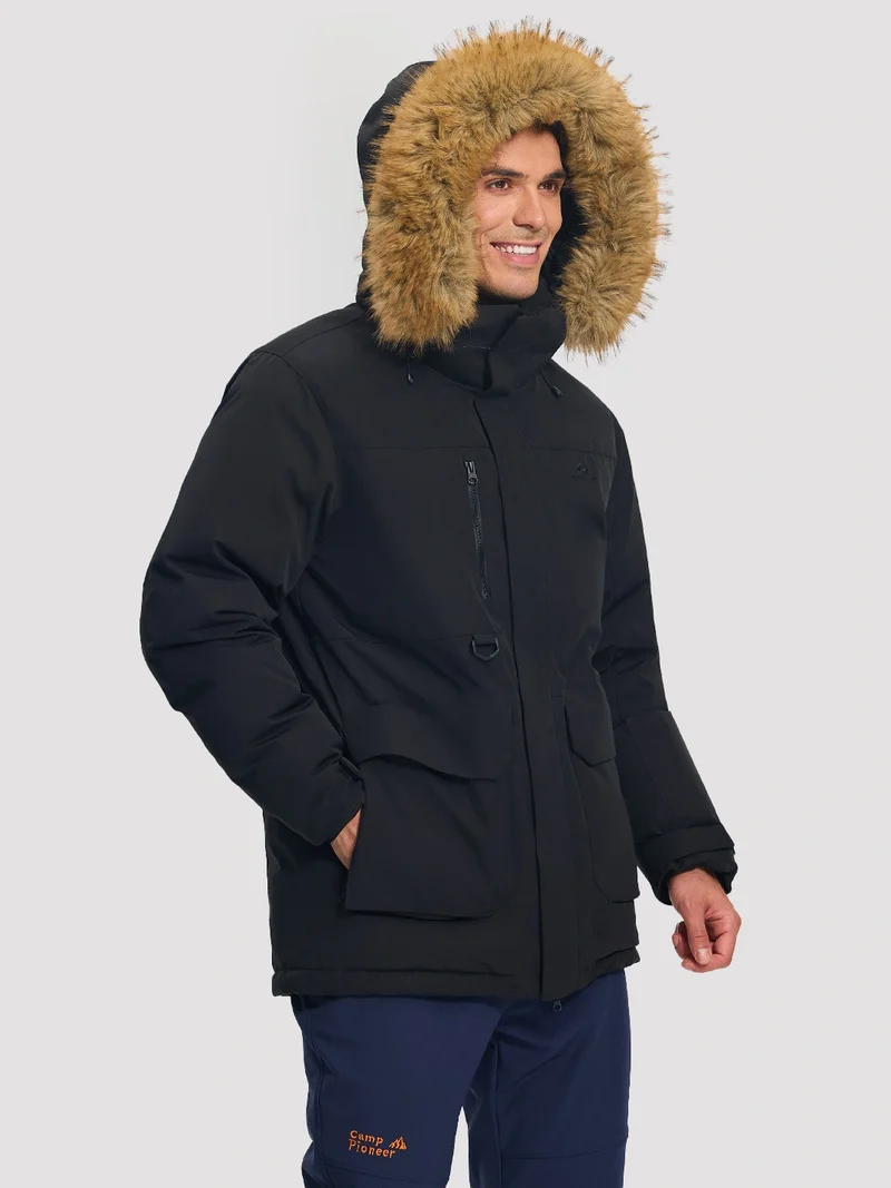 Men's 650FP Removable Hood Down Parka with Backpack Straps