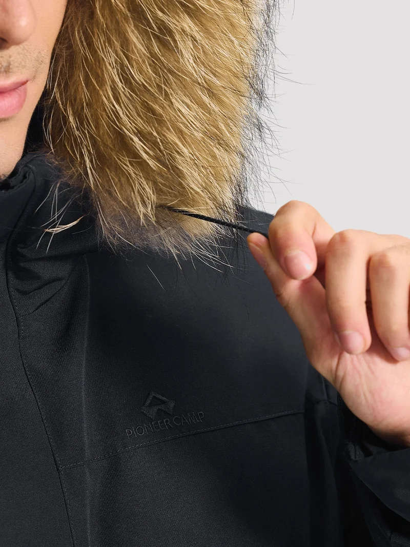 Men's 650FP Removable Hood Down Parka with Backpack Straps
