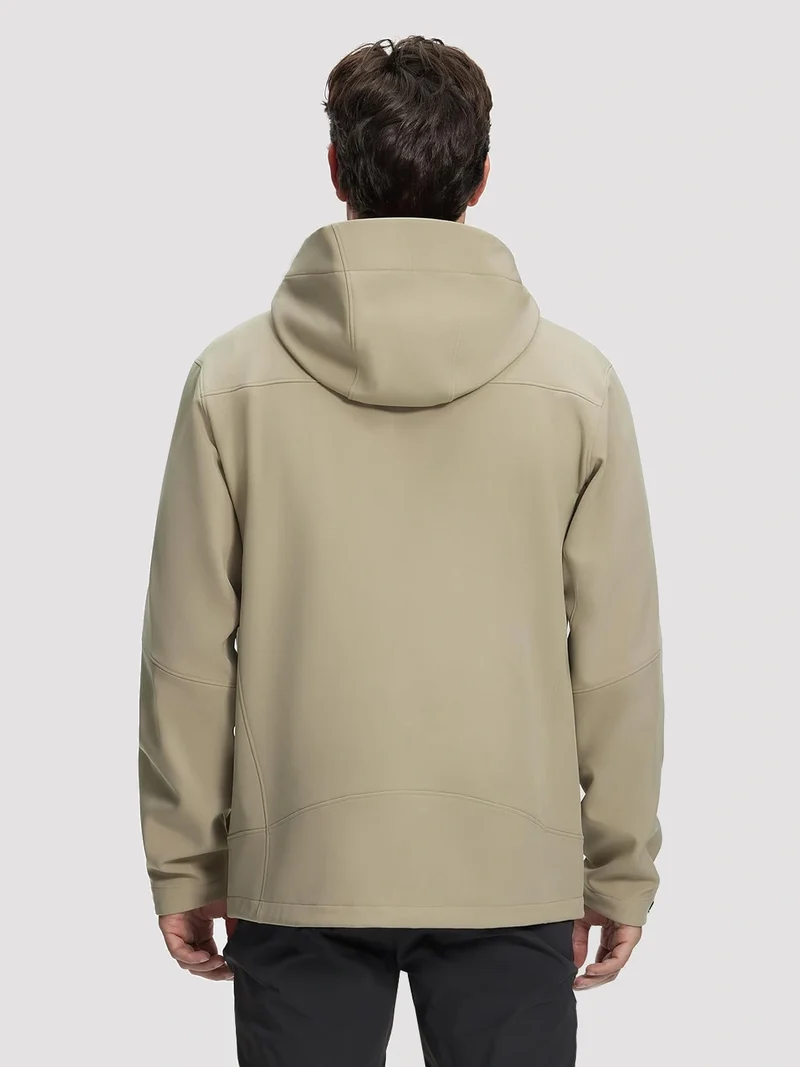 Men's Fleece-Lined Softshell Hooded Jacket