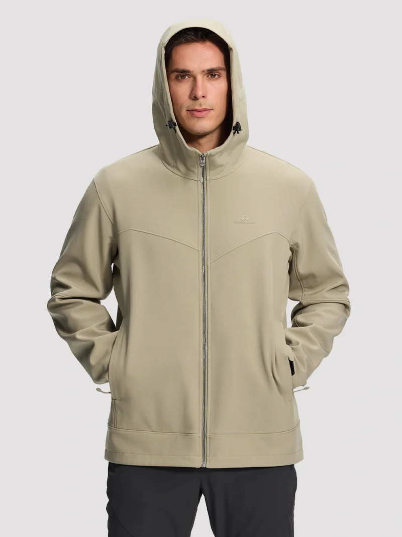 Men's Fleece-Lined Softshell Hooded Jacket