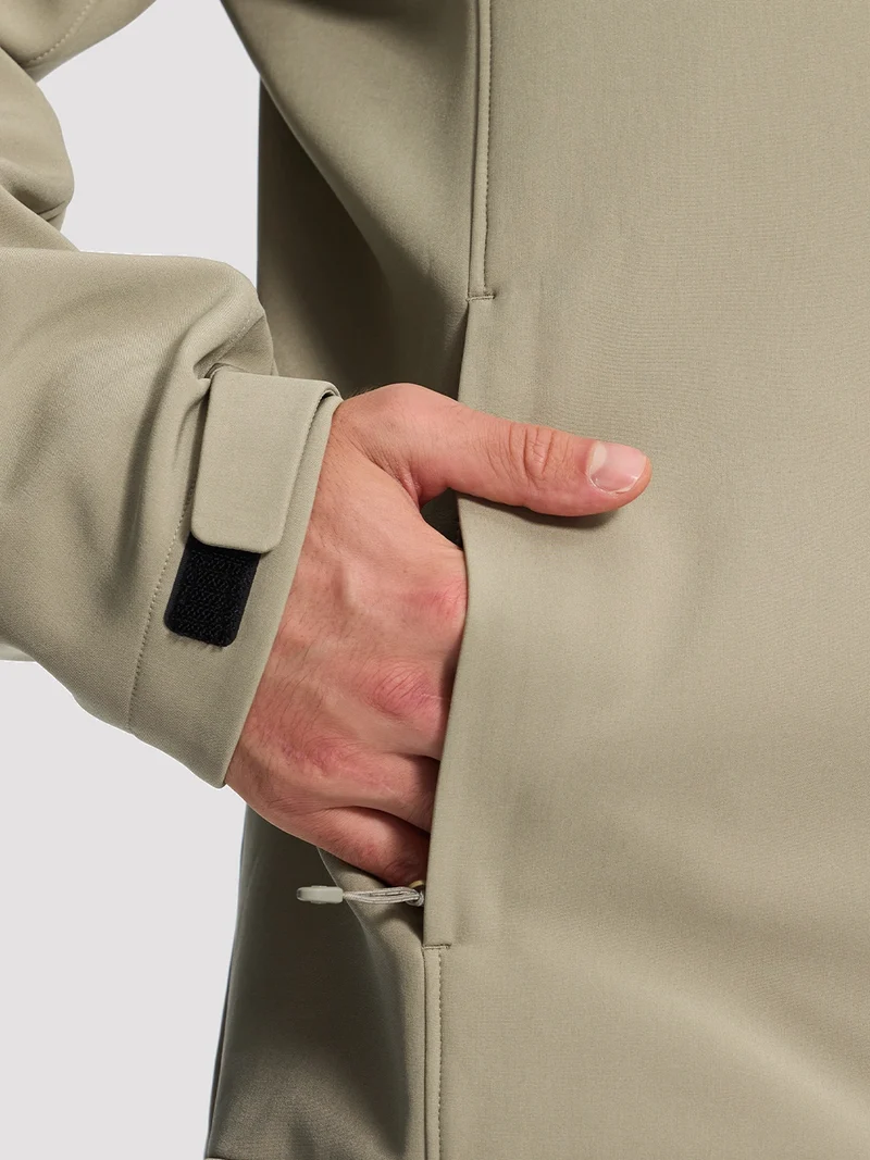Men's Fleece-Lined Softshell Hooded Jacket