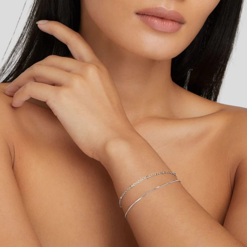 Pia Silber Schichten Armband
