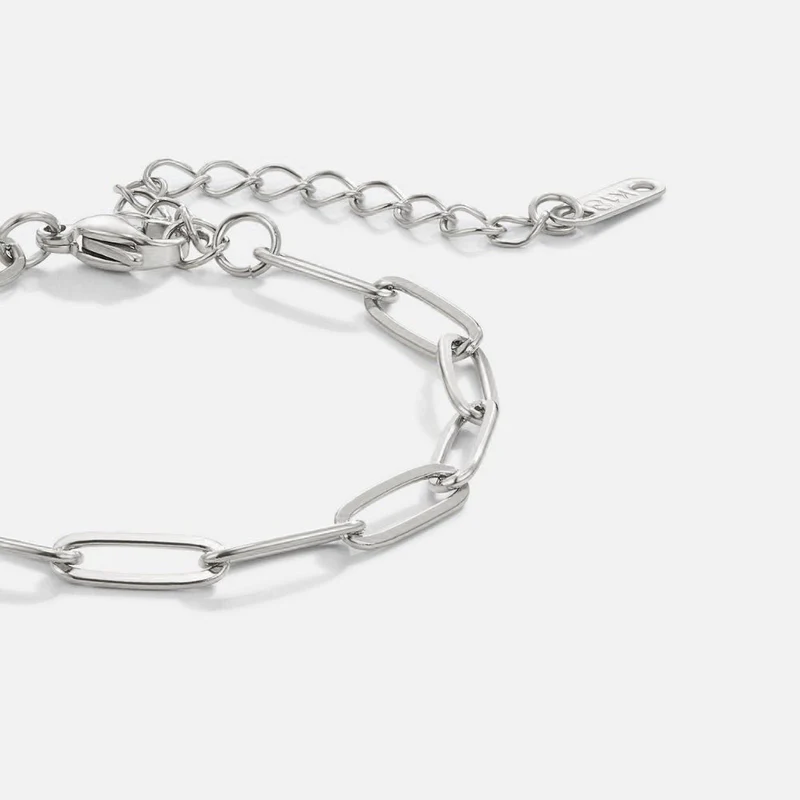 Büroklammer Silberarmband