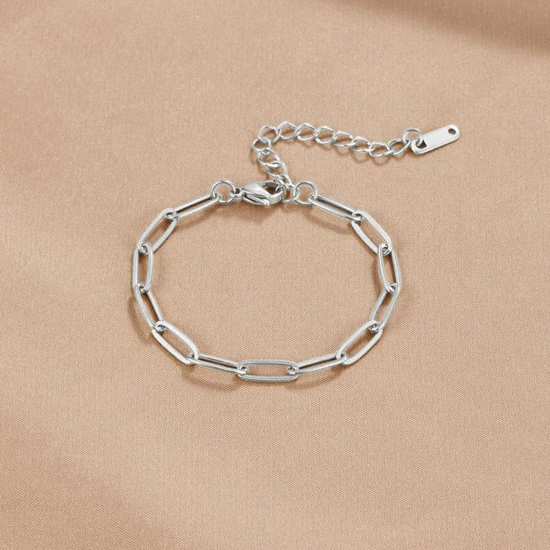 Büroklammer Silberarmband