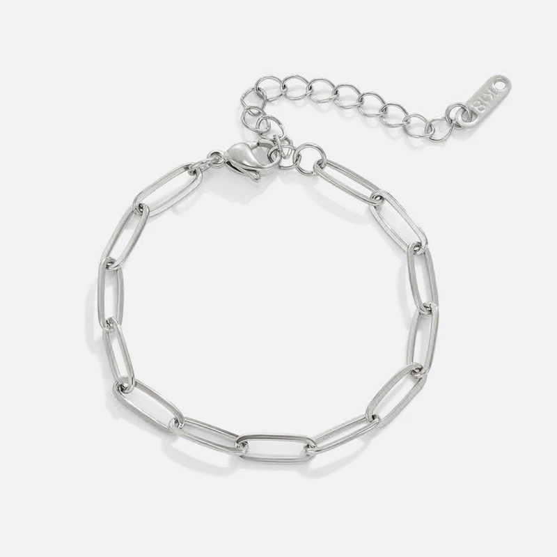 Büroklammer Silberarmband