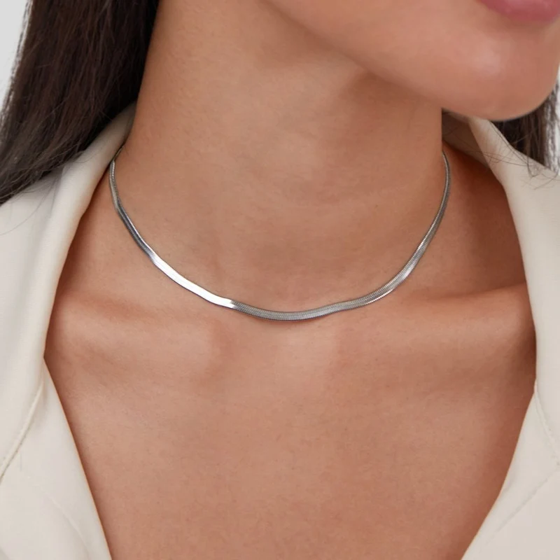 Sarya Schlangenkette Silber Halskette