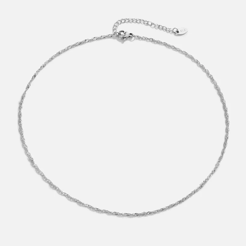 Mila Twist Silber Kettenhalsband