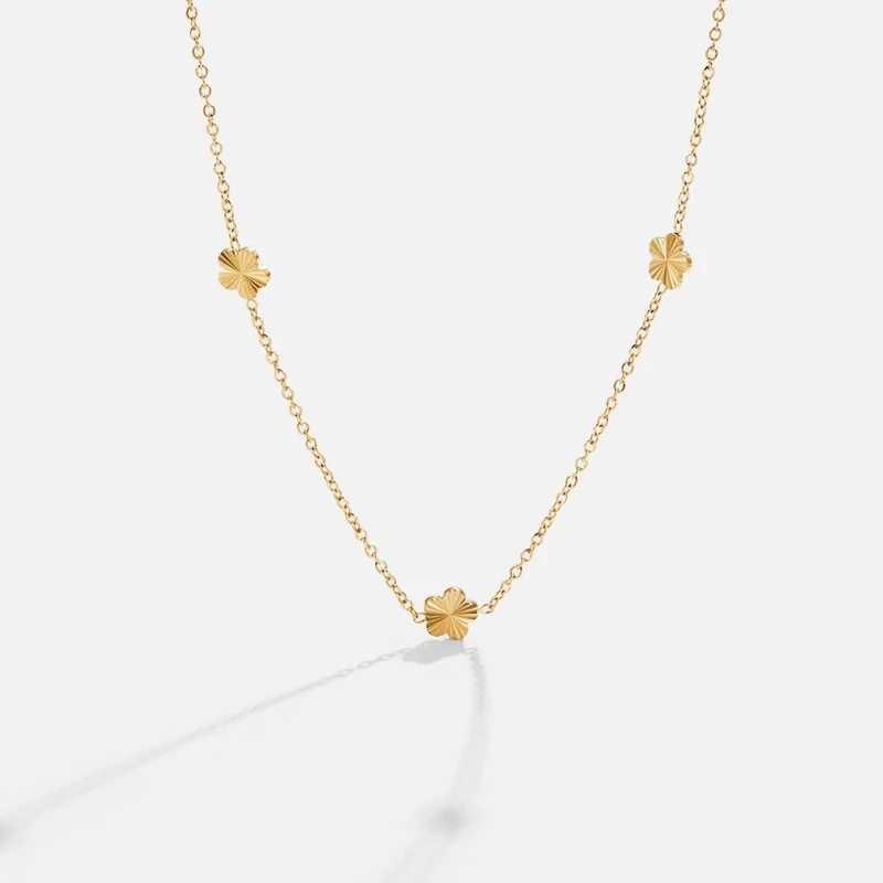 Blumen Power Goldkette Halskette