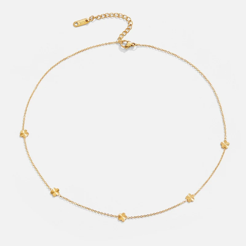 Blumen Power Goldkette Halskette