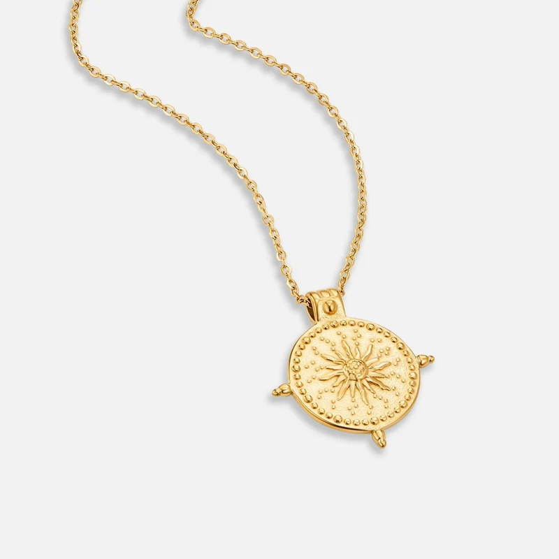 Sommer-Sonnenwende Gold Halskette