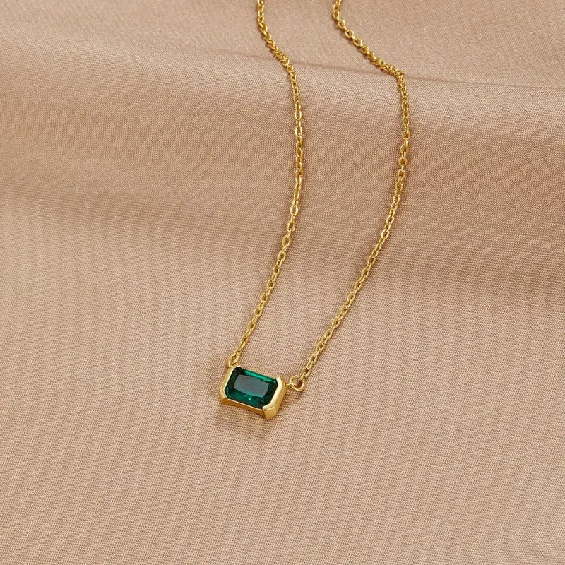Moni Grünes Smaragd-Halsband