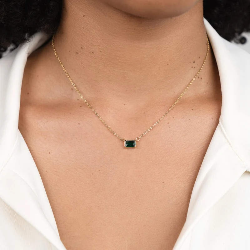 Moni Grünes Smaragd-Halsband
