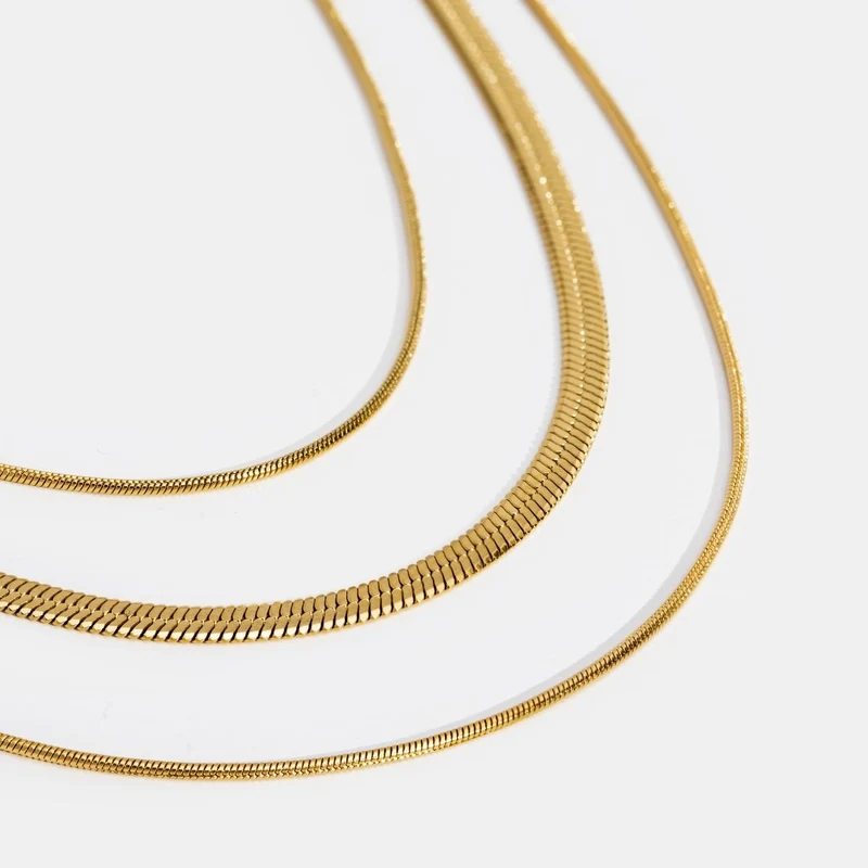 Gold Mehrschichtige Halskette