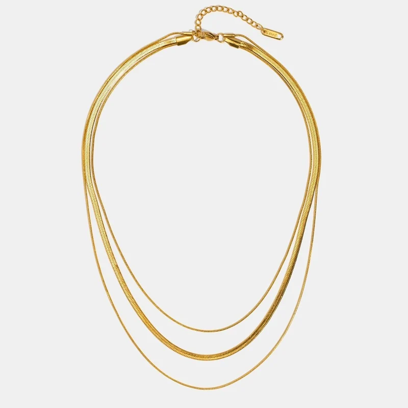 Gold Mehrschichtige Halskette