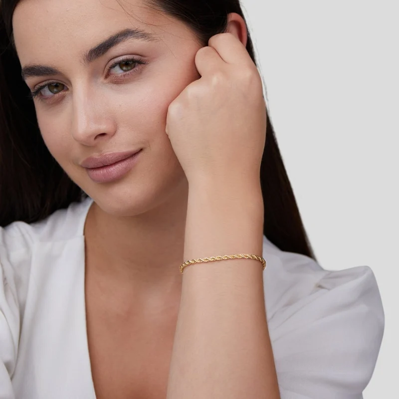 Verdrehte Chic Goldarmband