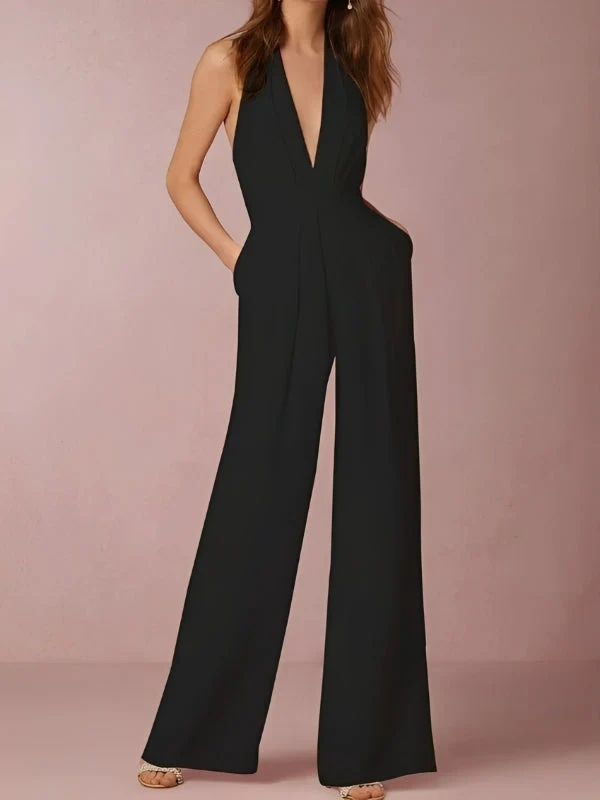 Katie - Damen-Jumpsuit mit weitem Bein und schickem Design