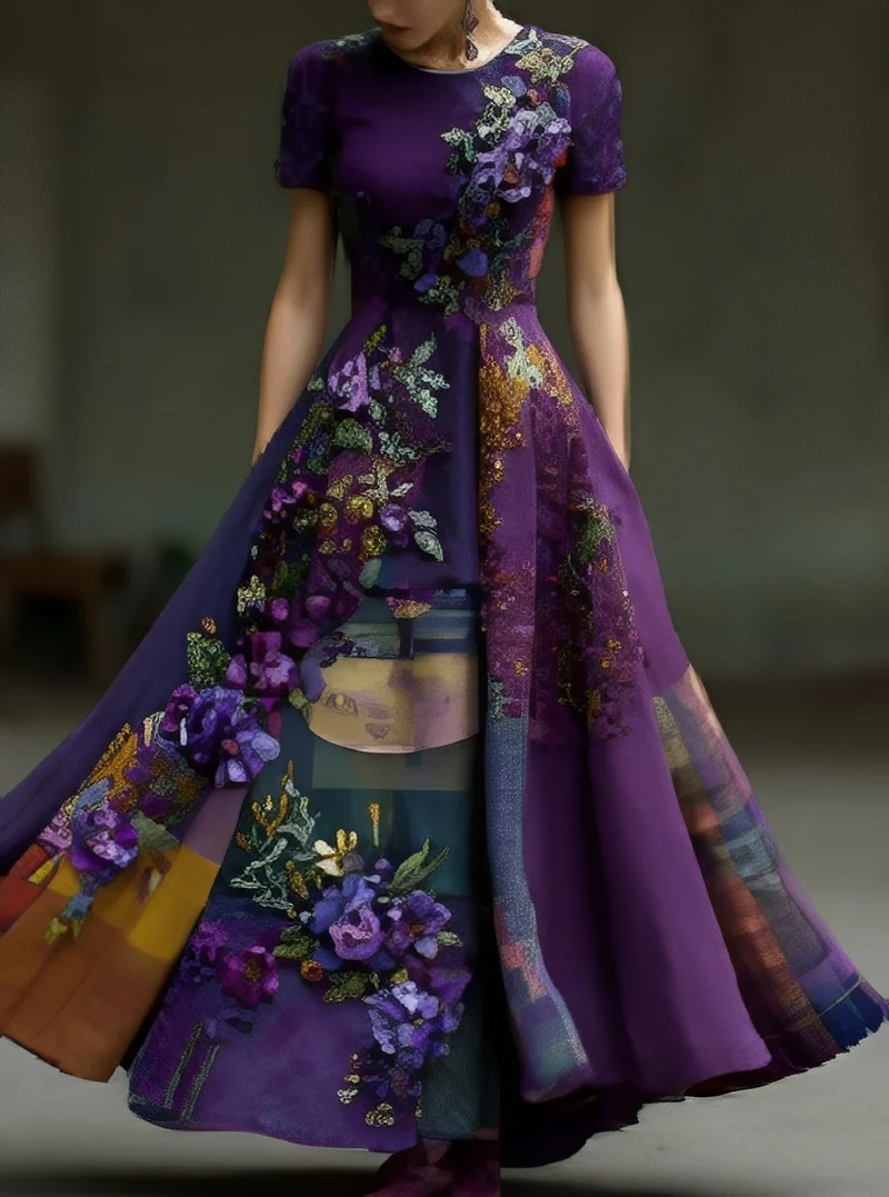 Erica - Elegantes Maxikleid mit Blumenmuster für Damen