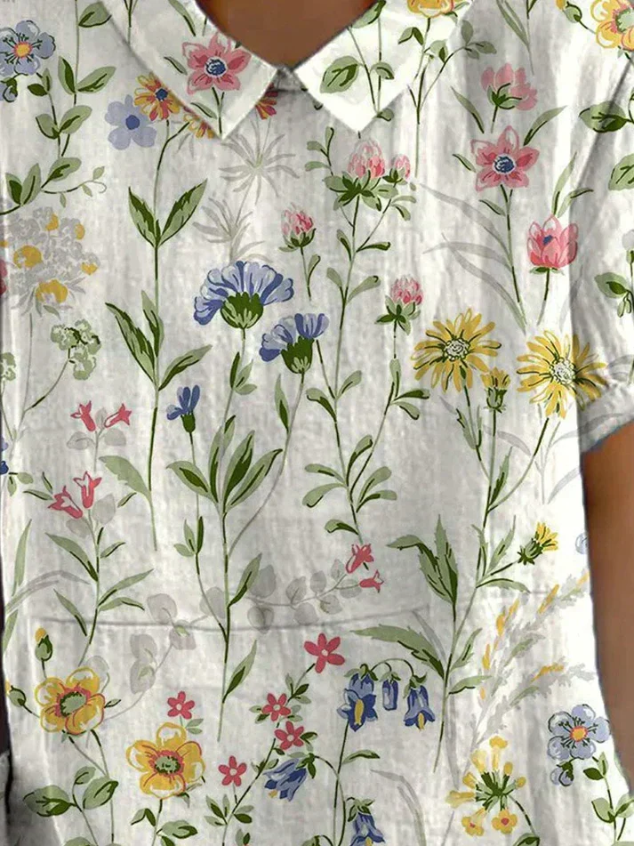 Teresa - Lockeres Hemd mit Blumenprint für Damen