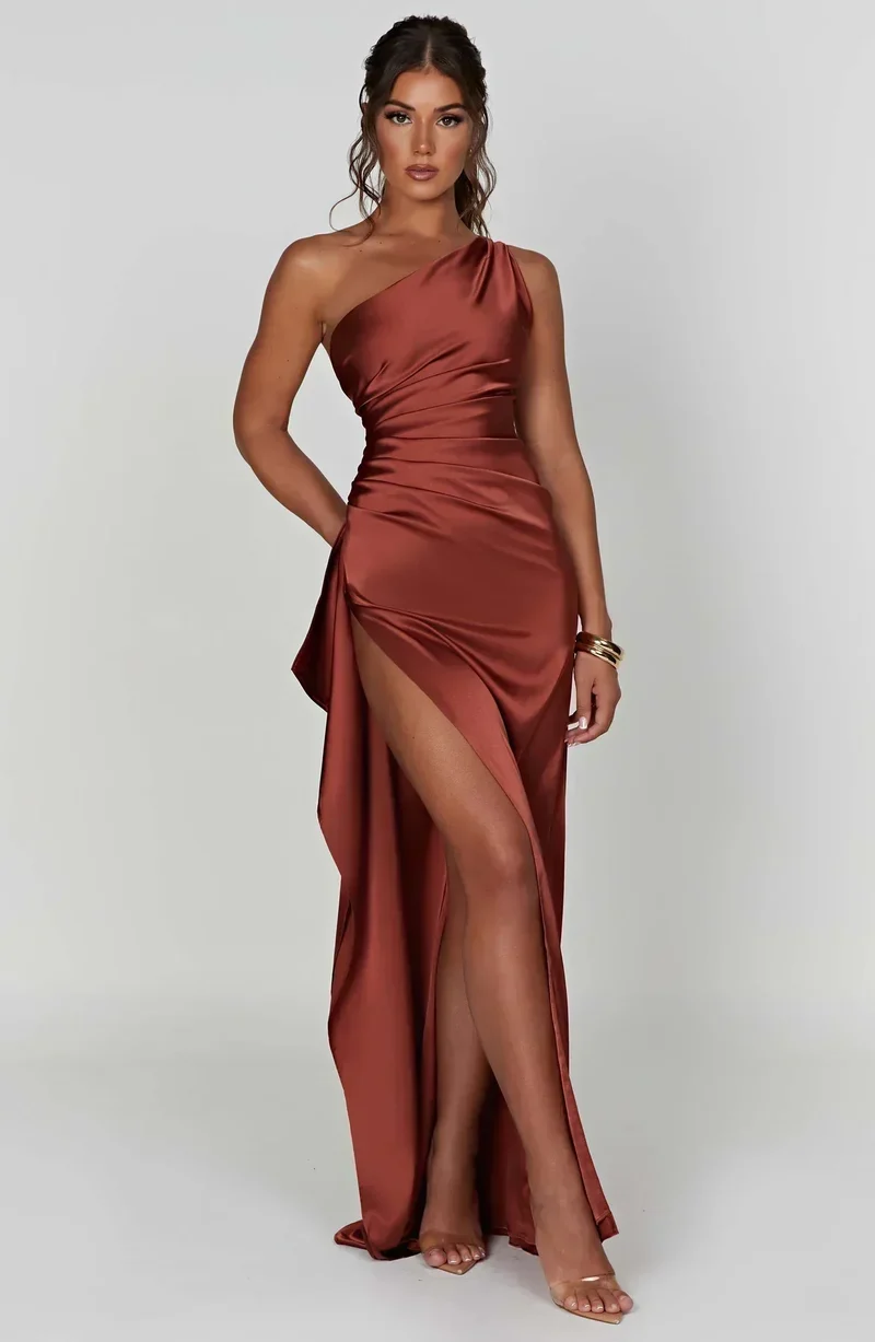 Helena | Damen Asymmetrisches Maxikleid für festliche Anlässe