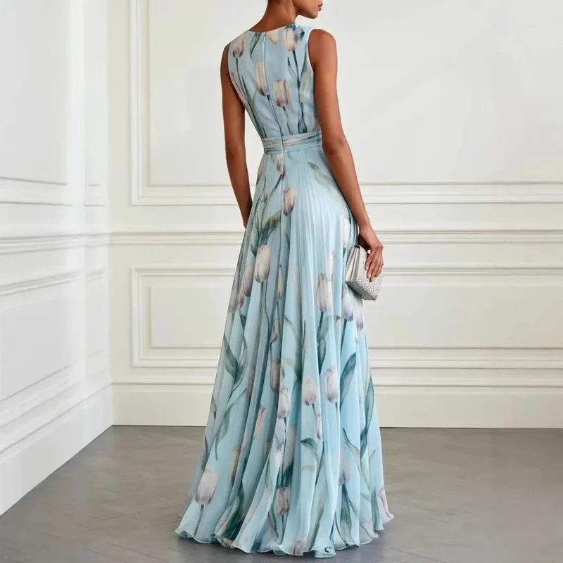 Amelie | Damen Chiffon Maxikleid für festliche Hochzeitsgäste