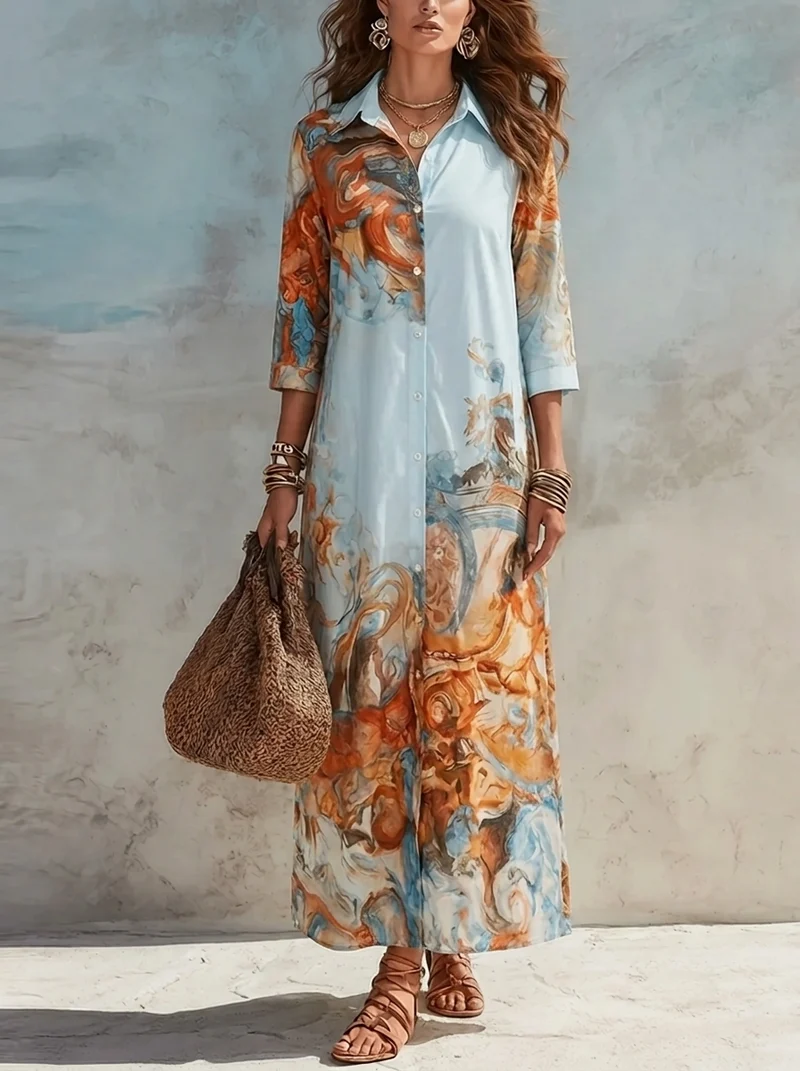 Hannah | Damen Paisley Maxikleid für festliche Anlässe