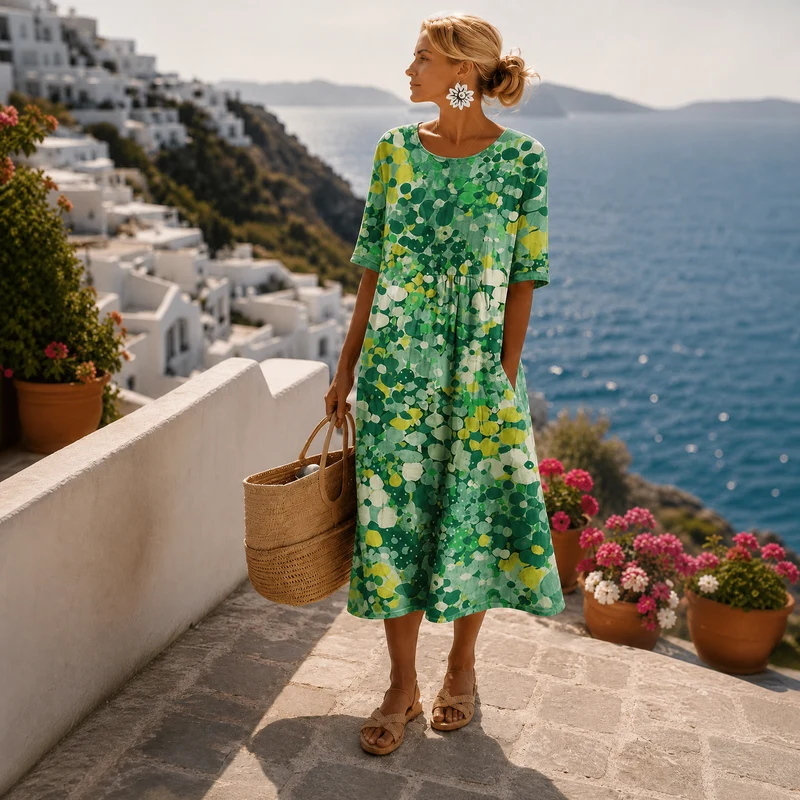 Melina | Festliches Damen Midikleid für Hochzeitsgäste im Herbst