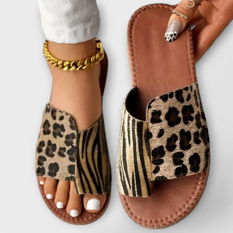 Meline – Sandalen mit Animal-Print