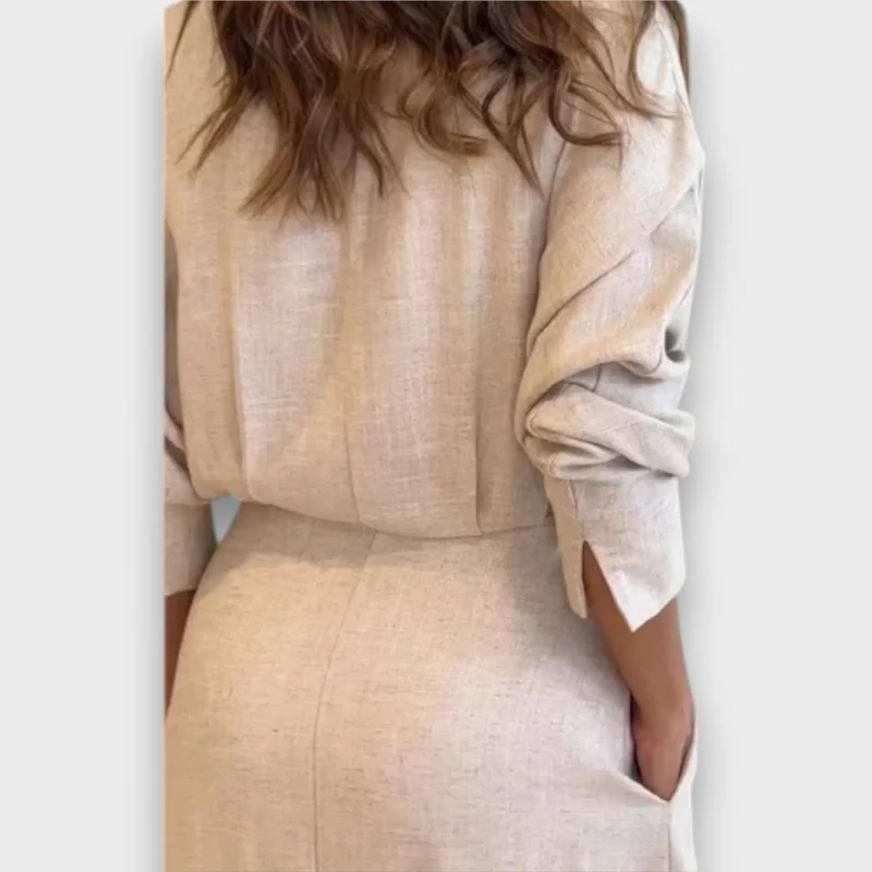 Lea – Luftiges Hemdblusenkleid mit Gürtel