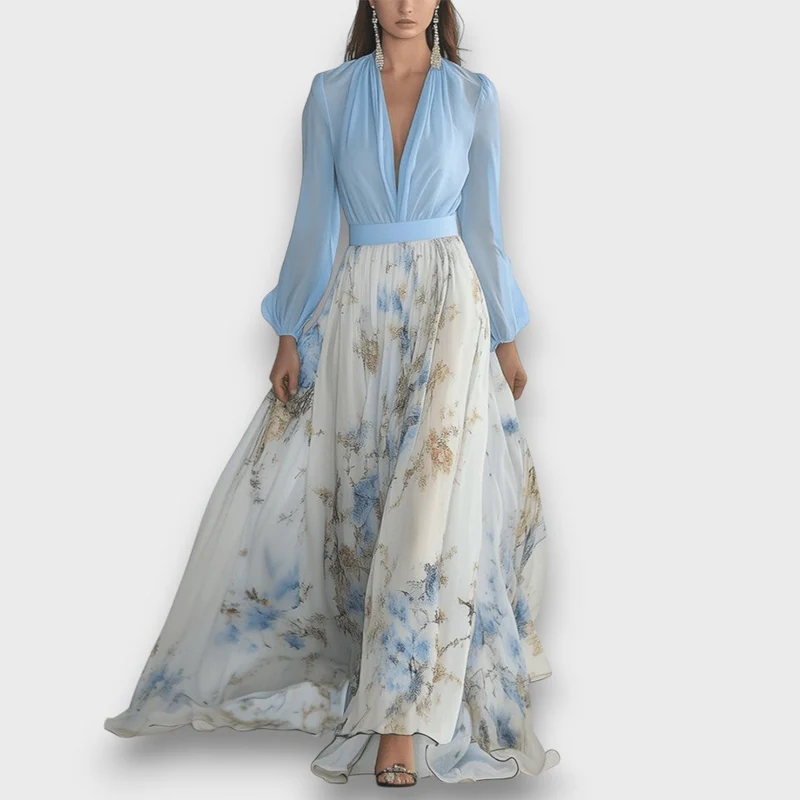Cara – Fließendes Maxikleid mit floraler Anmut