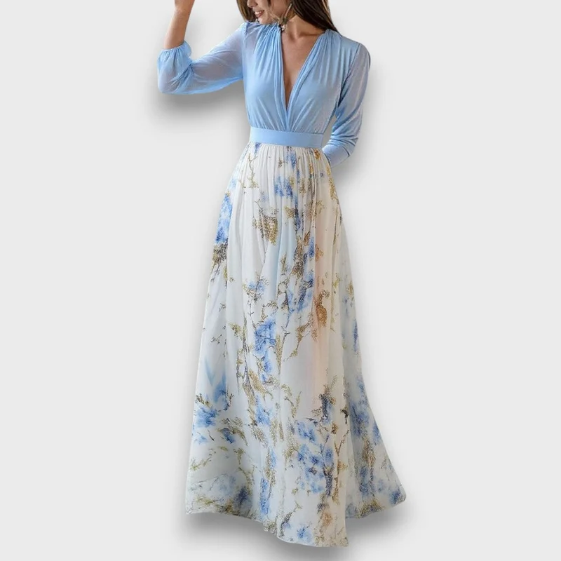 Cara – Fließendes Maxikleid mit floraler Anmut