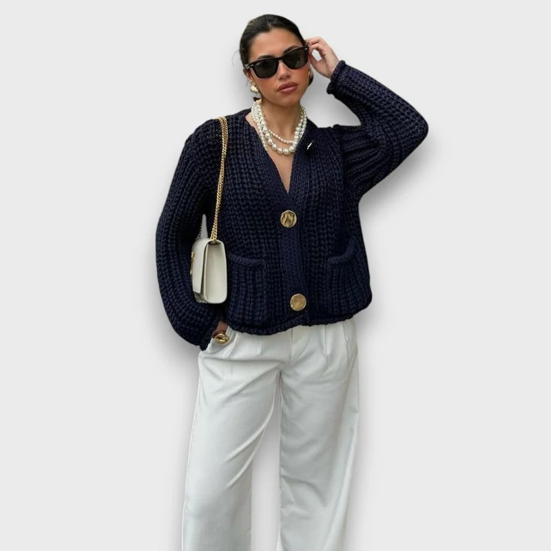 Moretta – Kurzer Cardigan im Chunky-Strick