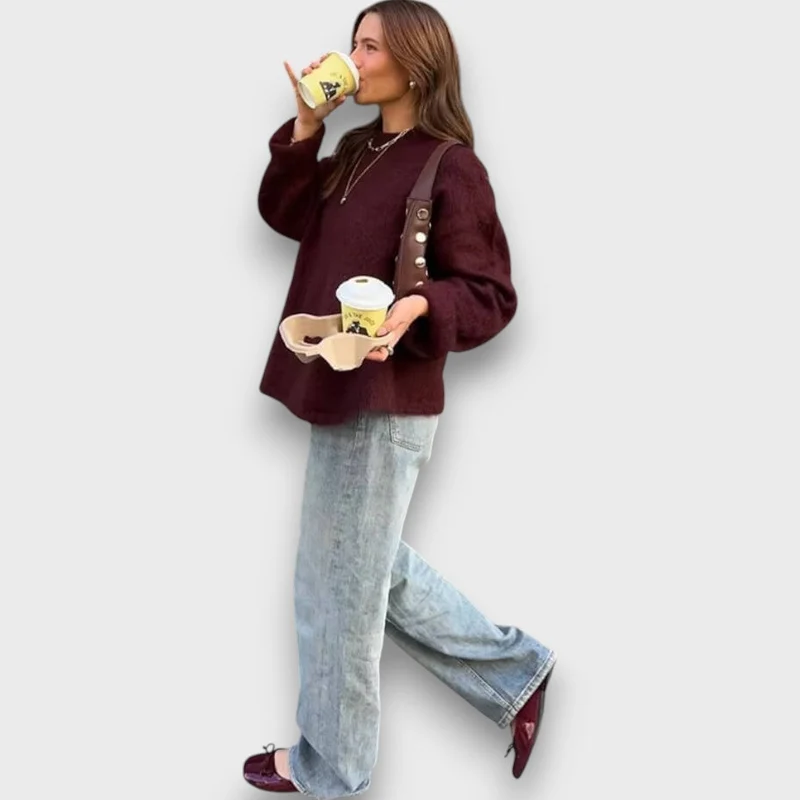 Sisia – Klassischer Strickpullover in Oversize