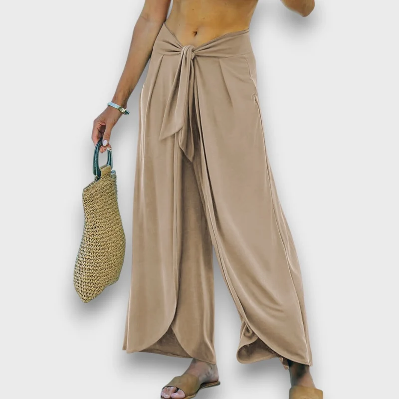 Narella – Sommerhose mit Wickeleffekt und Bindegürtel