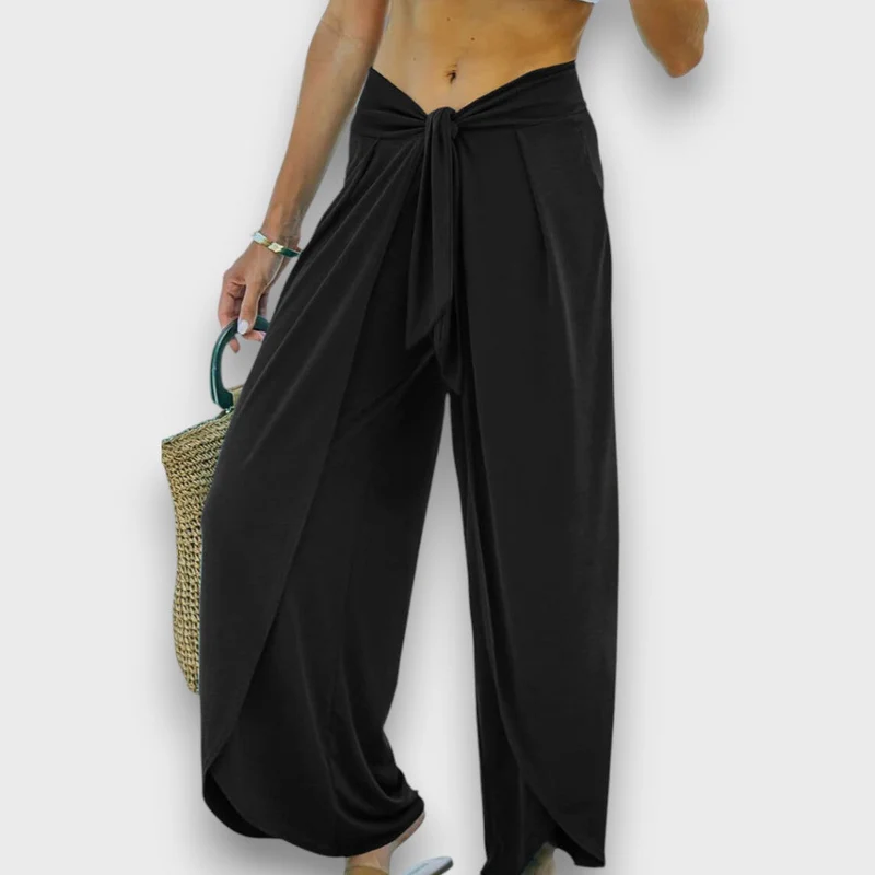 Narella – Sommerhose mit Wickeleffekt und Bindegürtel
