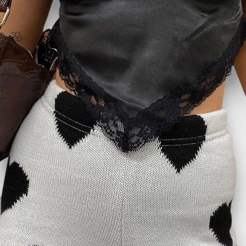 Nuvia – Weite Hose mit Herzmuster