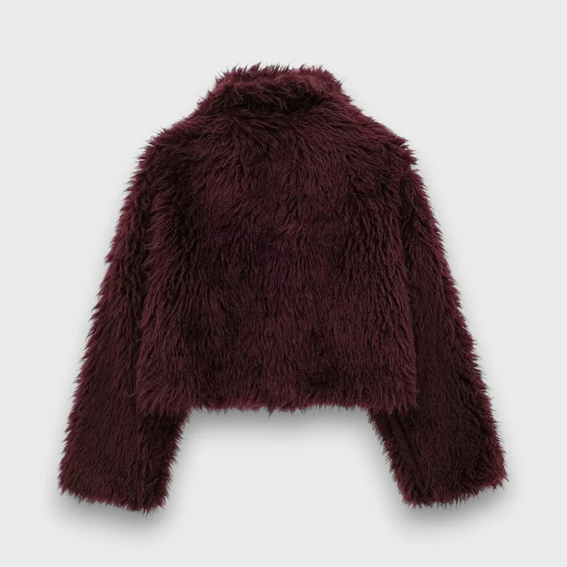 Mile – Luxus-Fake-Fur in tiefem Burgund